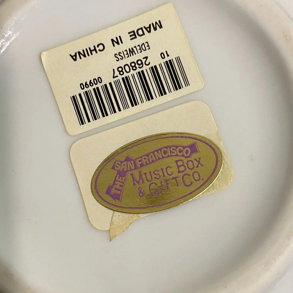 Vintage San Francisco Music Company Violet Flower Porcelain Box Edelweiss - Picture 6 of 9